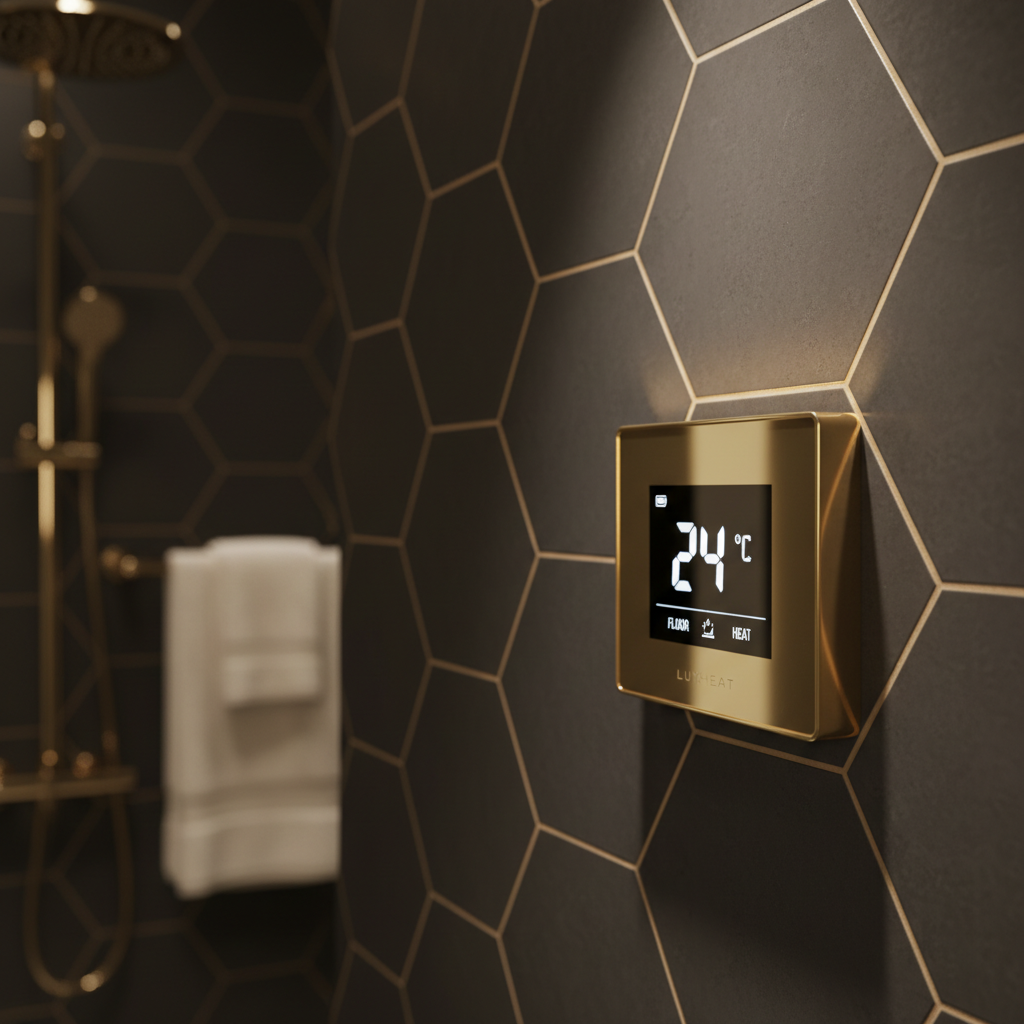 Detail van vloerverwarming systeem